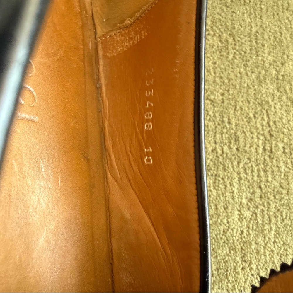 Gucci Black Leather Men’s Loafers with Green & Red Web - Picture 12 of 12